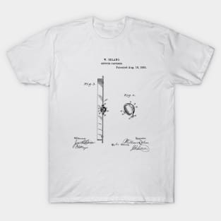 Shutter Fastener Vintage Patent Hand Drawing T-Shirt